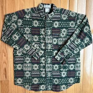 Vintage Columbia Aztec Print Flannel Shirt- Southwestern Style
